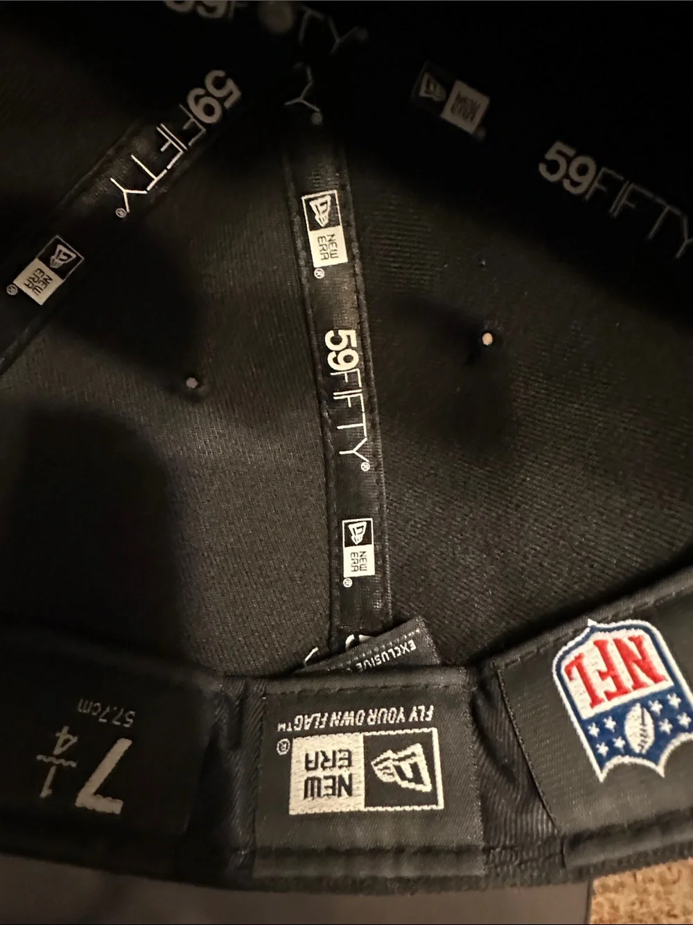 NFL New England Patriots Black Fitted Hat with Tonal Logo